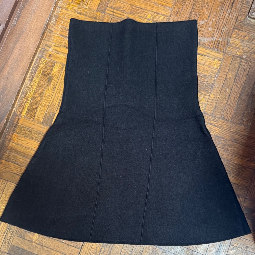 Gentle Woman Black Thick Strapless Peplum Top Dress
